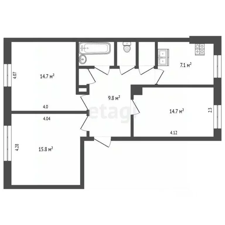 Комната Ярославская область, Ярославль ул. Карла Либкнехта, 63/9 (15.8 ... - Фото 1