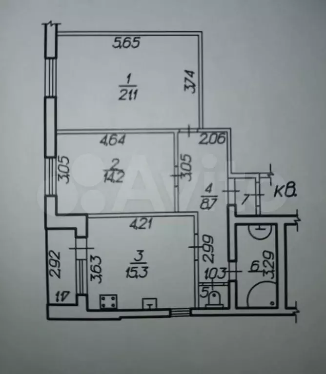 2-к. квартира, 70,5 м, 5/7 эт. - Фото 0