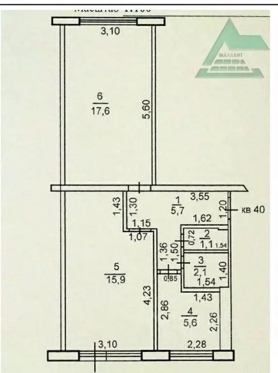 2-к кв. Оренбургская область, Оренбург Народная ул., 22 (48.0 м) - Фото 1