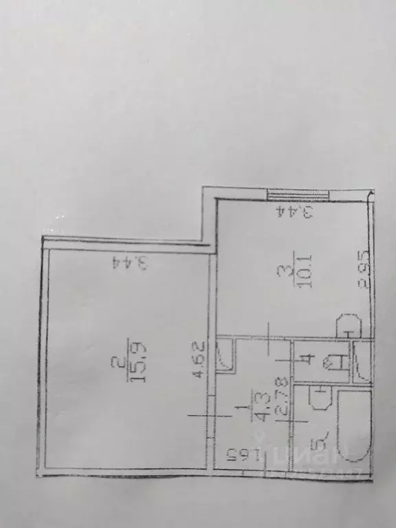 1-к кв. Санкт-Петербург ул. Коллонтай, 5/1 (35.0 м) - Фото 2