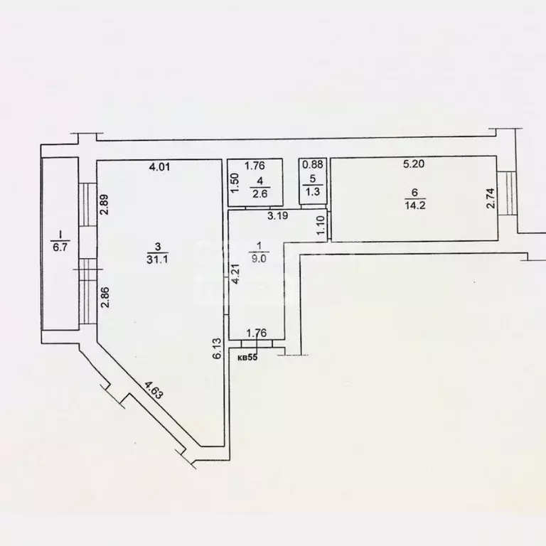 2-к кв. Томская область, Томск ул. Герцена, 26 (58.4 м) - Фото 1