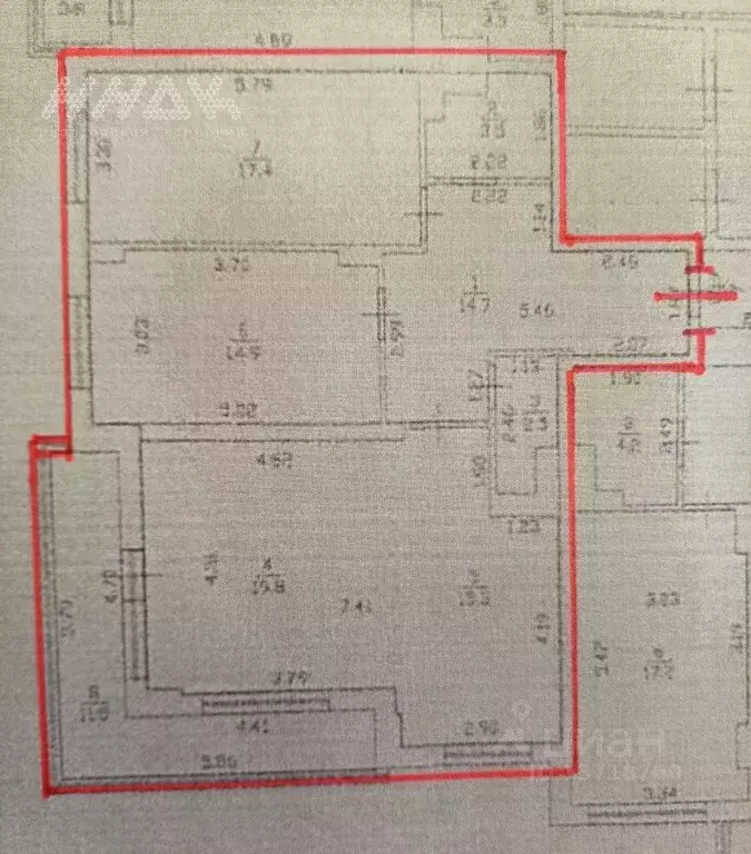 3-к кв. Нижегородская область, Нижний Новгород ул. Тимирязева, 9к1 ... - Фото 2