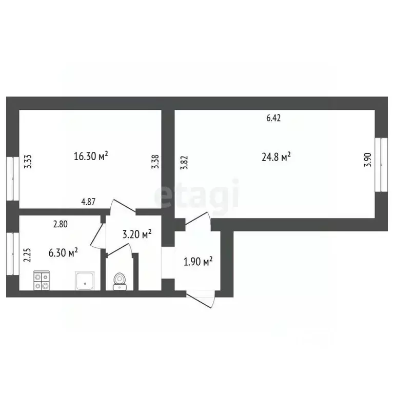 2-к кв. Крым, Феодосия ул. Горького, 26/1 (53.4 м) - Фото 2