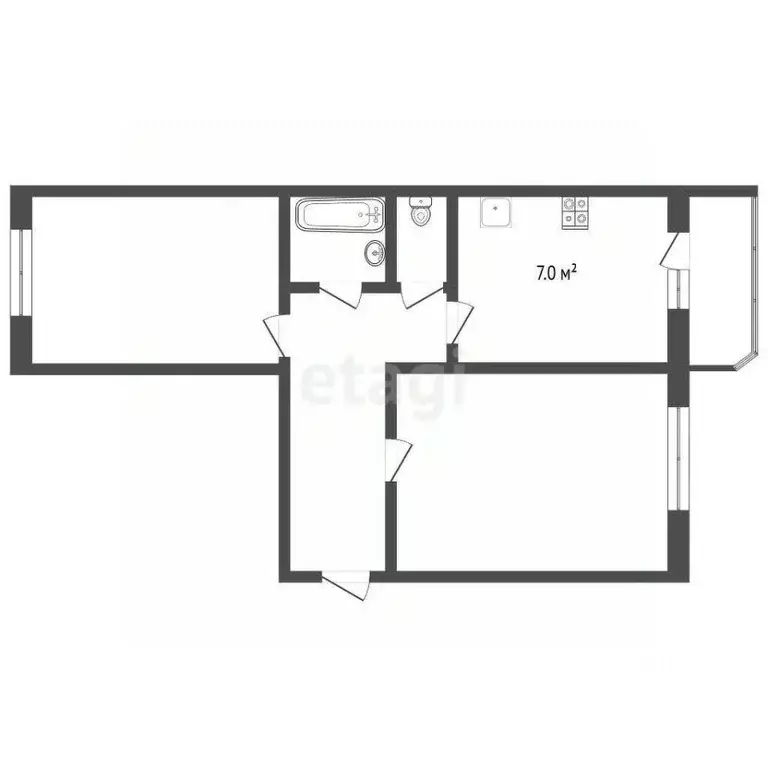 2-к кв. Мордовия, с. Лямбирь ул. Ленина, 61 (49.2 м) - Фото 1