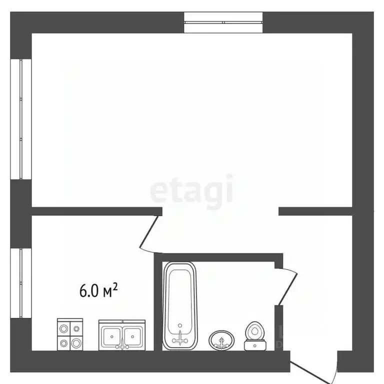 1-к кв. Челябинская область, Челябинск Липецкая ул., 1 (30.0 м) - Фото 2