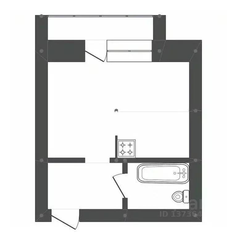 Студия Амурская область, Белогорск Парковый пер., 8 (31.0 м) - Фото 2