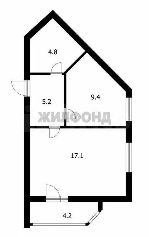 1-к. квартира, 36,5 м, 4/9 эт. - Фото 0