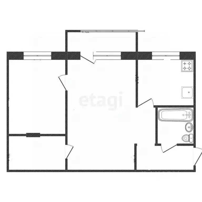 2-к кв. Калининградская область, Калининград Пролетарская ул., 47 ... - Фото 2