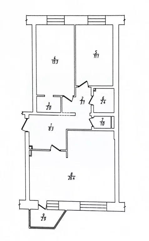 2-к кв. Ханты-Мансийский АО, Ханты-Мансийск ул. Энгельса, 15 (71.0 м) - Фото 1