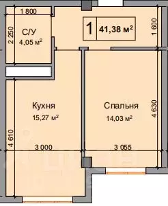 1-к кв. Кабардино-Балкария, Нальчик ул. Мусова (41.38 м) - Фото 0