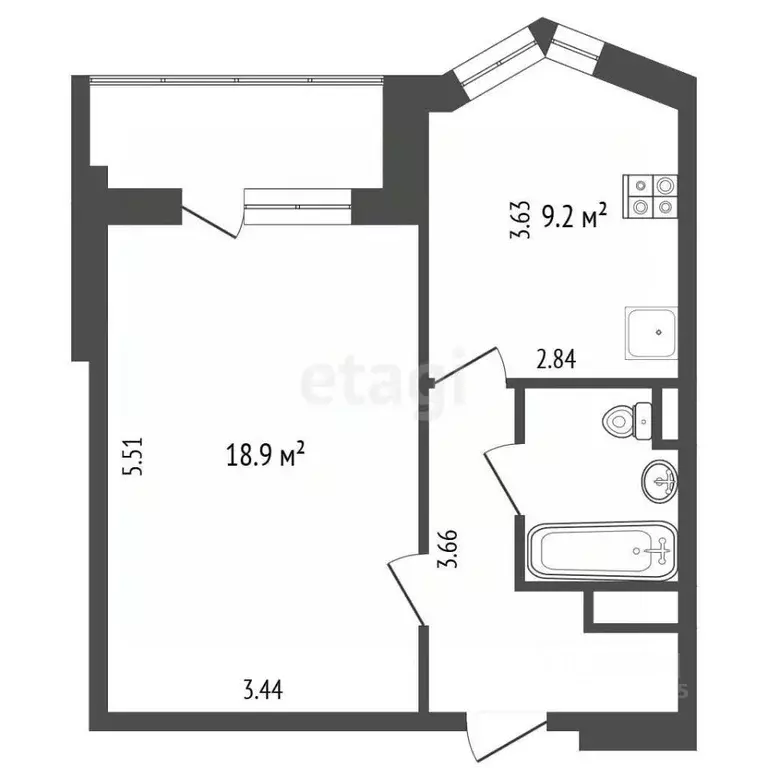 1-к кв. Москва Бескудниковский бул., 25к4 (37.1 м) - Фото 2