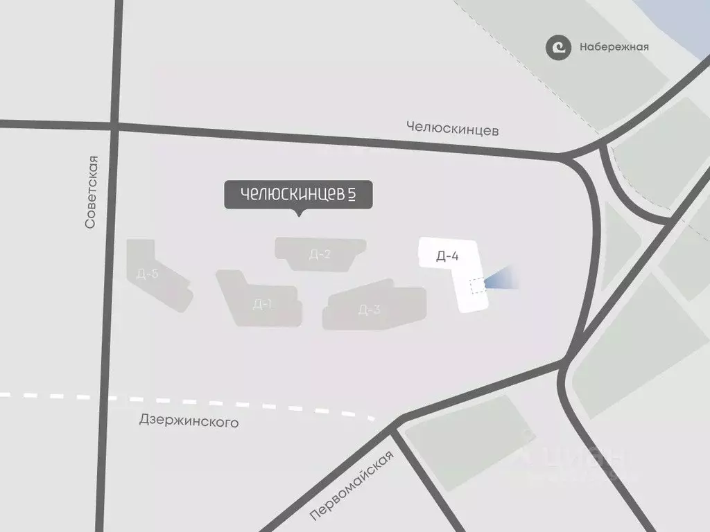 1-к кв. Тюменская область, Тюмень Челюскинцев 5 жилой комплекс (45.0 ... - Фото 1