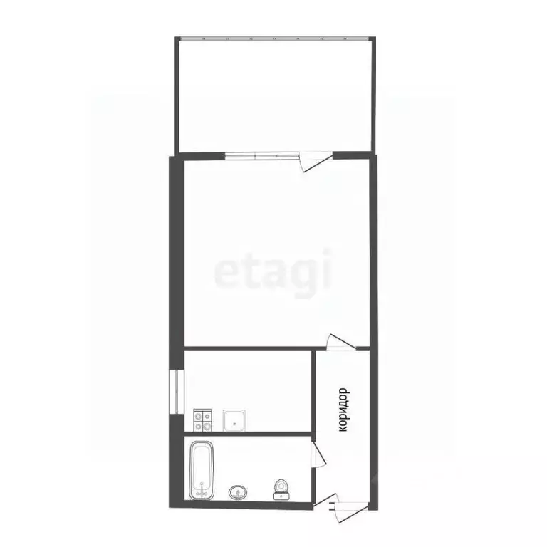 1-к кв. Воронежская область, Воронеж бул. Олимпийский, 6 (37.0 м) - Фото 2