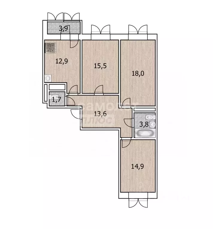 3-к кв. Московская область, Мытищи просп. Астрахова, 12А (80.4 м) - Фото 1