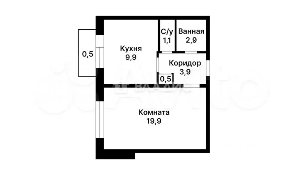1-к. квартира, 38,2 м, 11/22 эт. - Фото 0