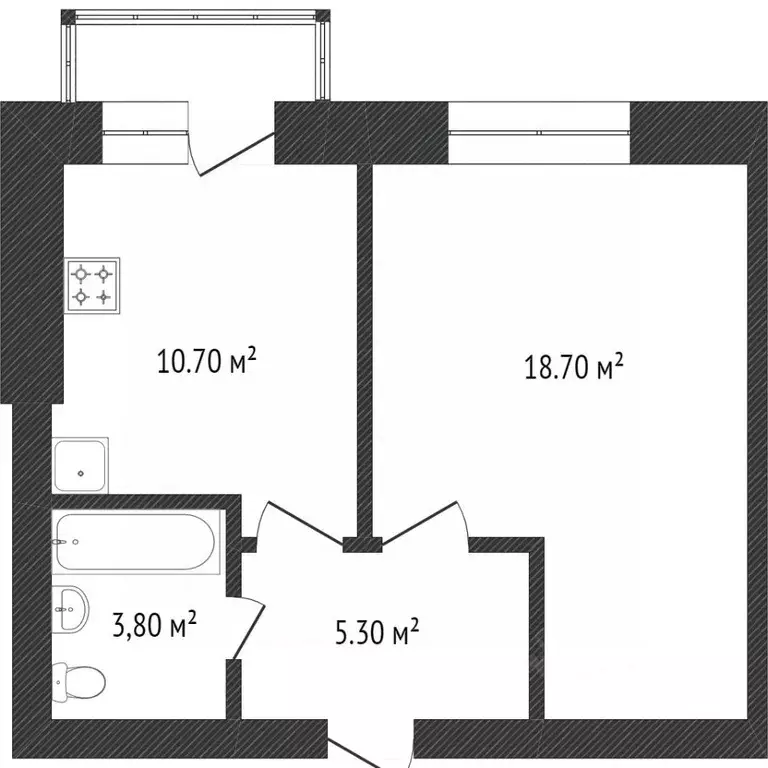 1-к кв. Костромская область, Кострома Давыдовский-2 мкр, 79 (37.6 м) - Фото 1