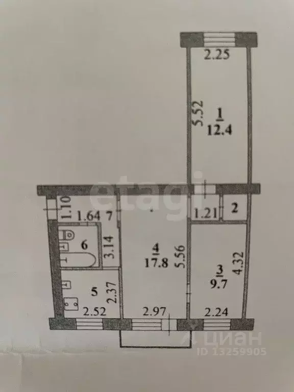 3-к кв. Липецкая область, Липецк Студеновская ул., 27 (54.4 м) - Фото 2