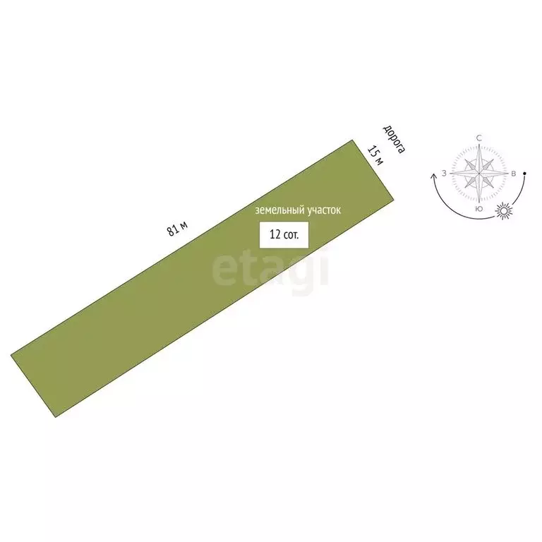 Участок в село Новая Заимка, улица Хлюстова (12 м) - Фото 1