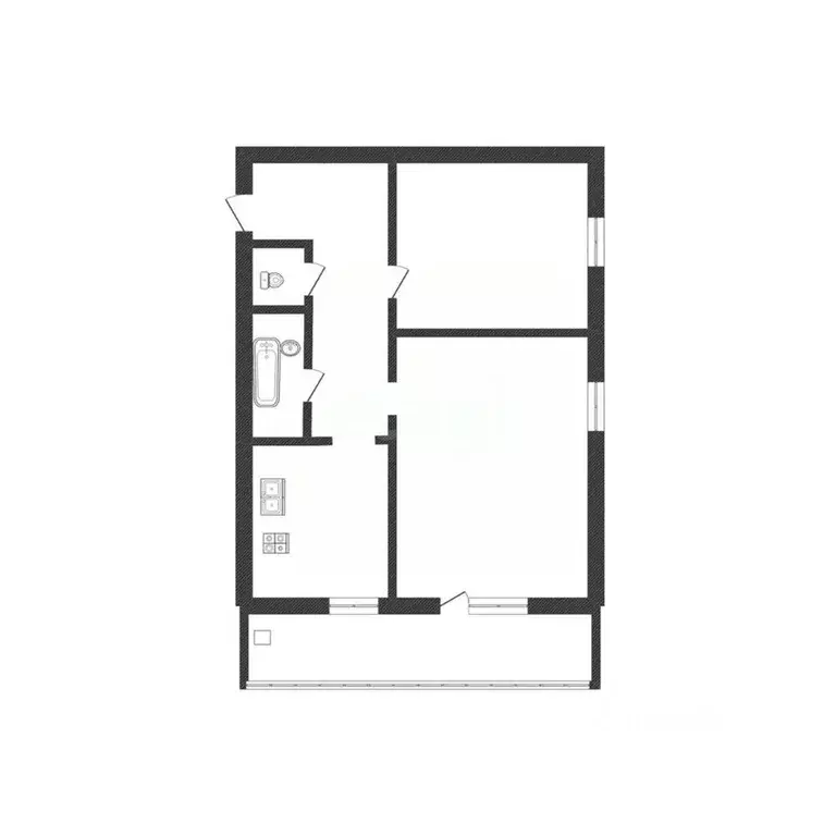 2-к кв. Смоленская область, Рудня Западная ул., 19Б (41.0 м) - Фото 1