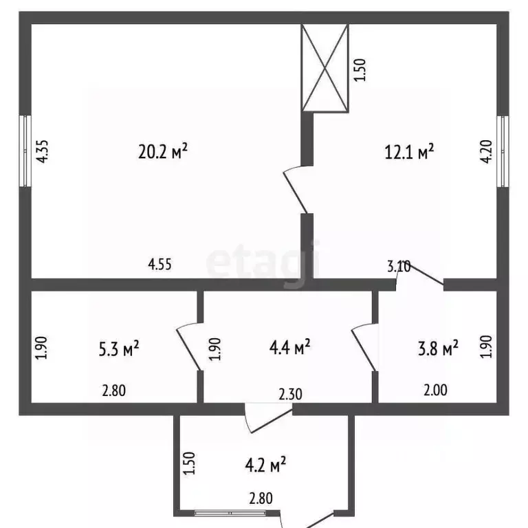2-к кв. Воронежская область, Новохоперский район, Центральское с/пос, ... - Фото 2
