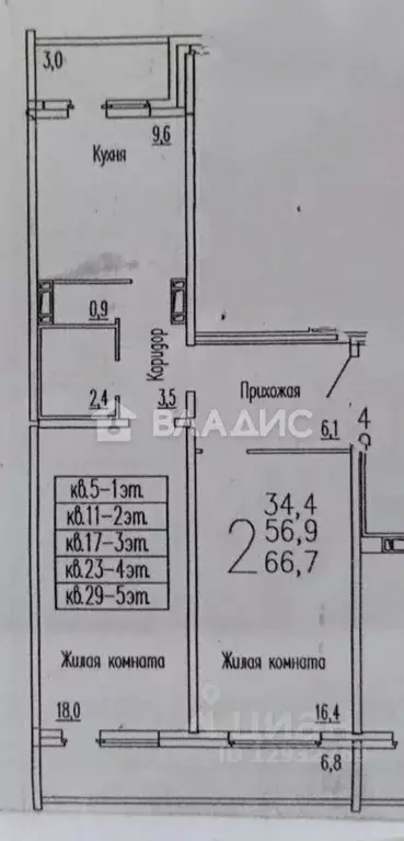 2-к кв. Пензенская область, Пенза Зеленодольская ул., 68 (56.6 м) - Фото 1