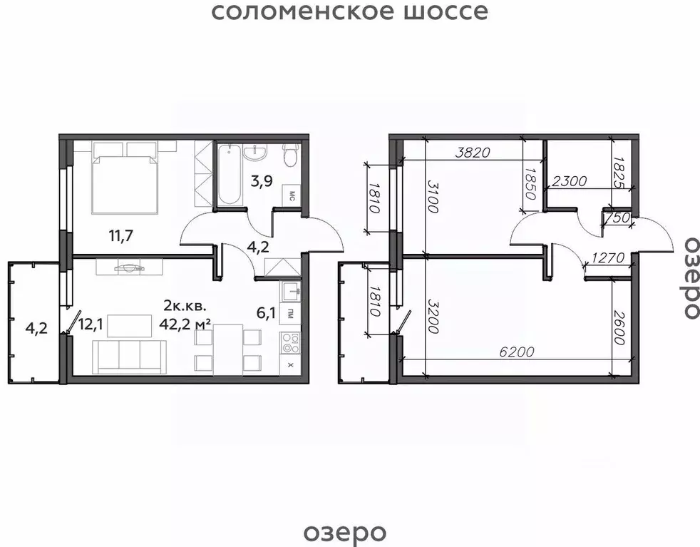 2-к кв. Карелия, Петрозаводск Район Северная промзона, Вороний Наволок ... - Фото 0