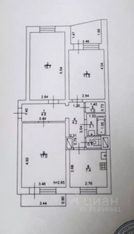 3-к кв. Саратовская область, Вольск Ярославская ул., 89А (64.4 м) - Фото 2