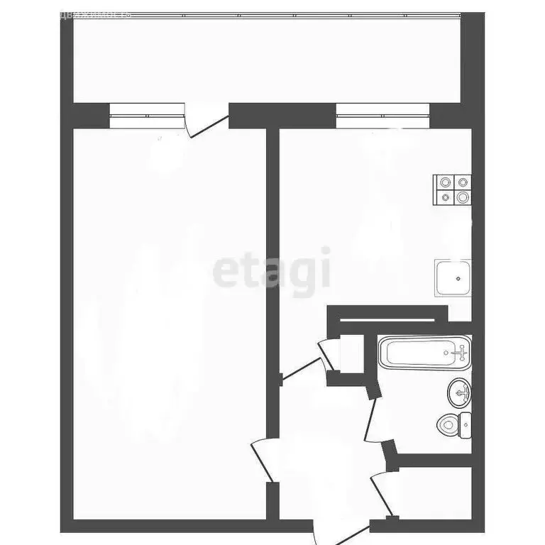 1-комнатная квартира: Ижевск, Молодёжная улица, 14 (35.8 м) - Фото 1