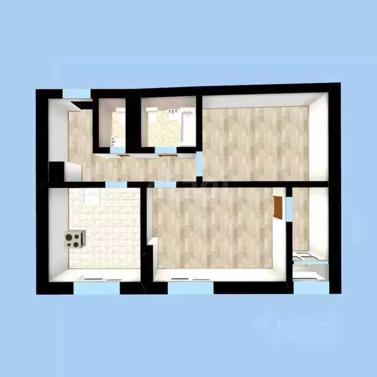 2-к кв. Башкортостан, Уфа ул. Рихарда Зорге, 67/2 (61.2 м) - Фото 2