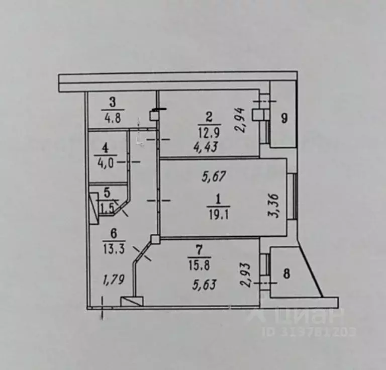 2-к кв. Омская область, Омск просп. Комарова, 21 (71.0 м) - Фото 0