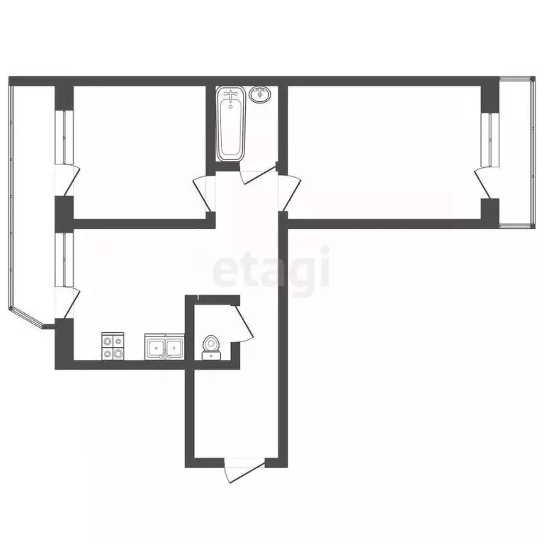 3-к кв. Архангельская область, Архангельск Воскресенская ул., 55 (86.9 ... - Фото 2