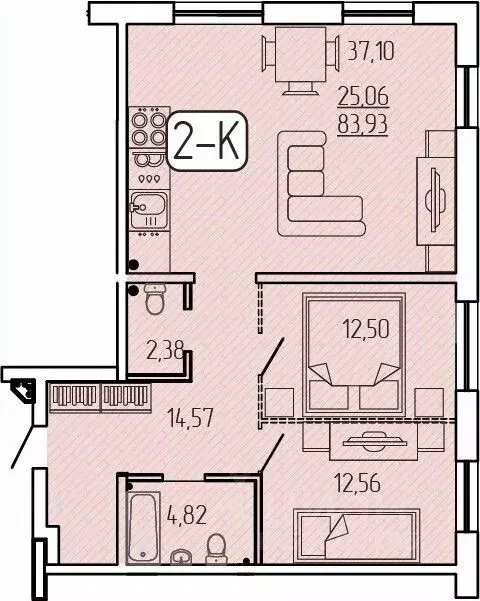 3-к кв. Бурятия, Улан-Удэ 140Б мкр,  (83.93 м) - Фото 1