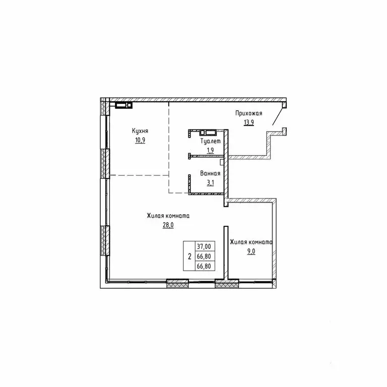 3-комнатная квартира: Владивосток, Первореченский район (66.8 м) - Фото 1