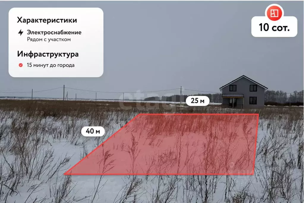 Участок в Ульяновская область, Ульяновск городской округ, с. Лаишевка ... - Фото 2