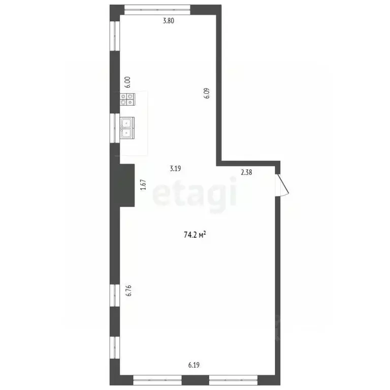 3-к кв. Москва 1-й Грайвороновский проезд, 1 (72.0 м) - Фото 2