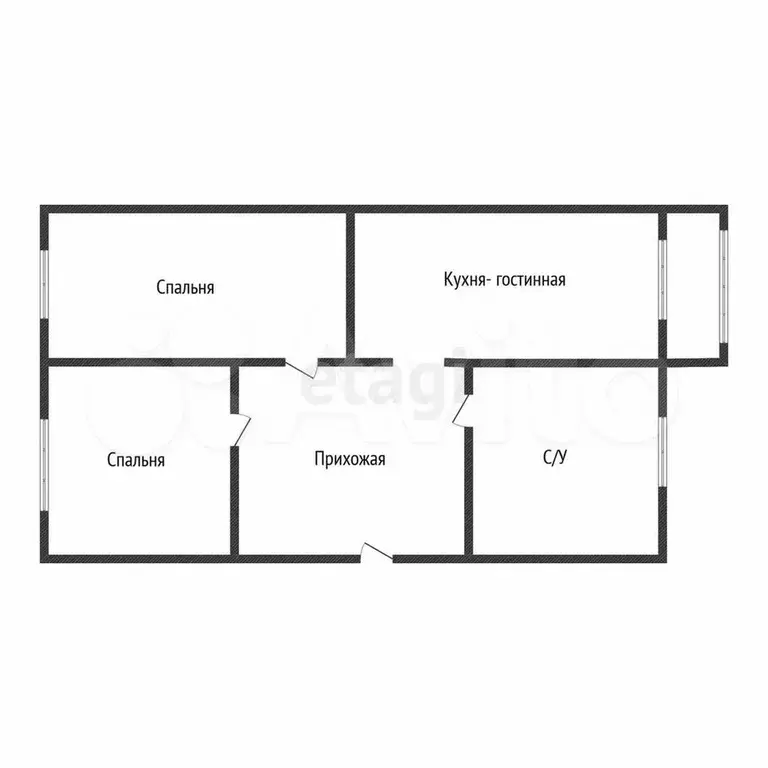 3-к. квартира, 61,6 м, 5/5 эт. - Фото 0