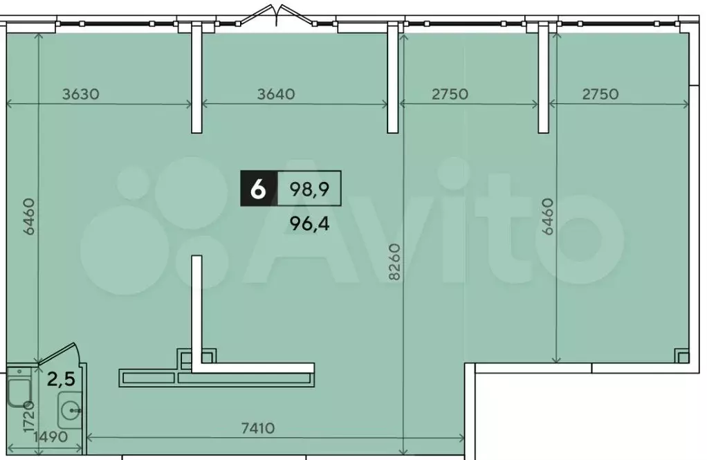 Продам офисное помещение, 98.9 м - Фото 0