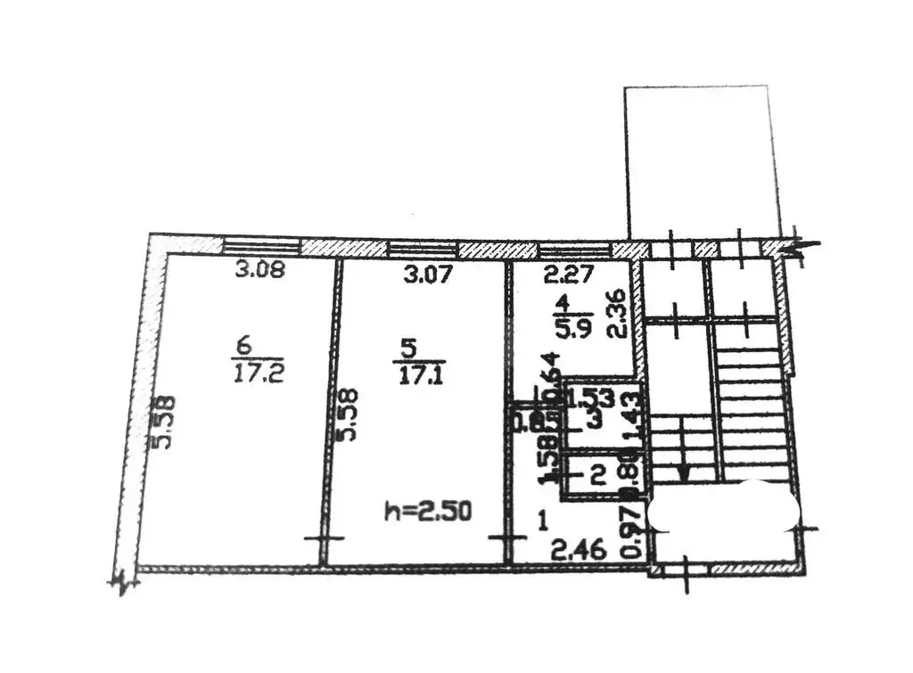 2-комнатная квартира: Абакан, улица Щетинкина, 69 (47.3 м) - Фото 1