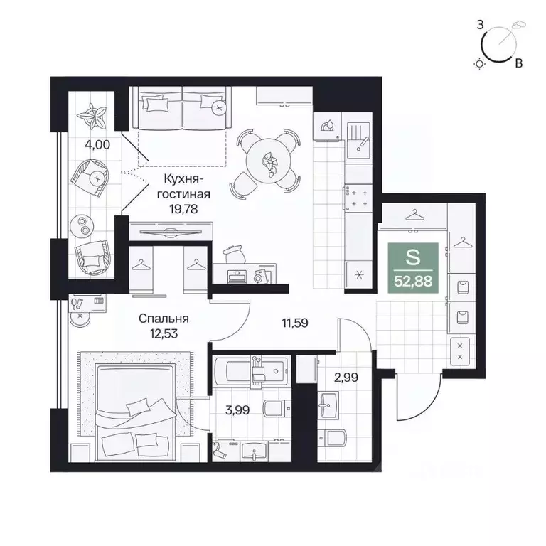 1-к кв. Волгоградская область, Волгоград просп. Имени В.И. Ленина, 59Г ... - Фото 1