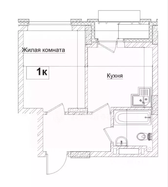 1-к кв. Новосибирская область, Новосибирск Фабричная ул., 65/4 (30.0 ... - Фото 2