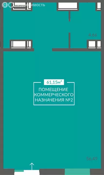 Помещение свободного назначения (61.15 м) - Фото 2