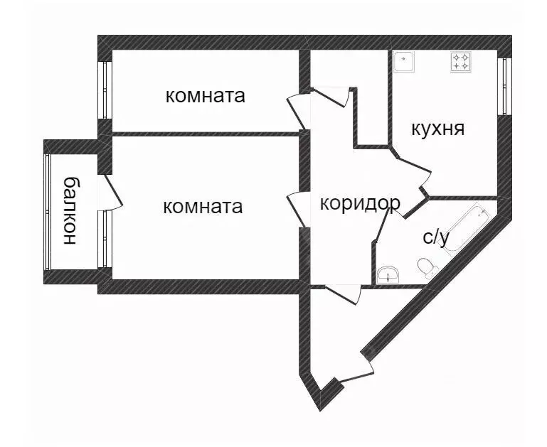 2-к кв. Калужская область, Калуга ул. Георгия Димитрова, 24 (75.0 м) - Фото 2