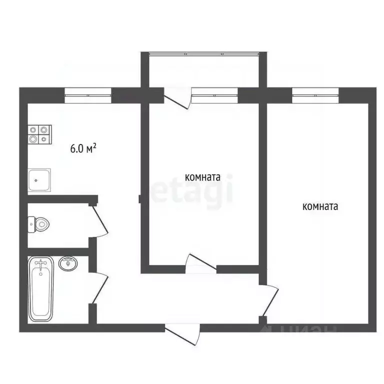 2-к кв. Ярославская область, Ярославль ул. Серго Орджоникидзе, 18к4 ... - Фото 1
