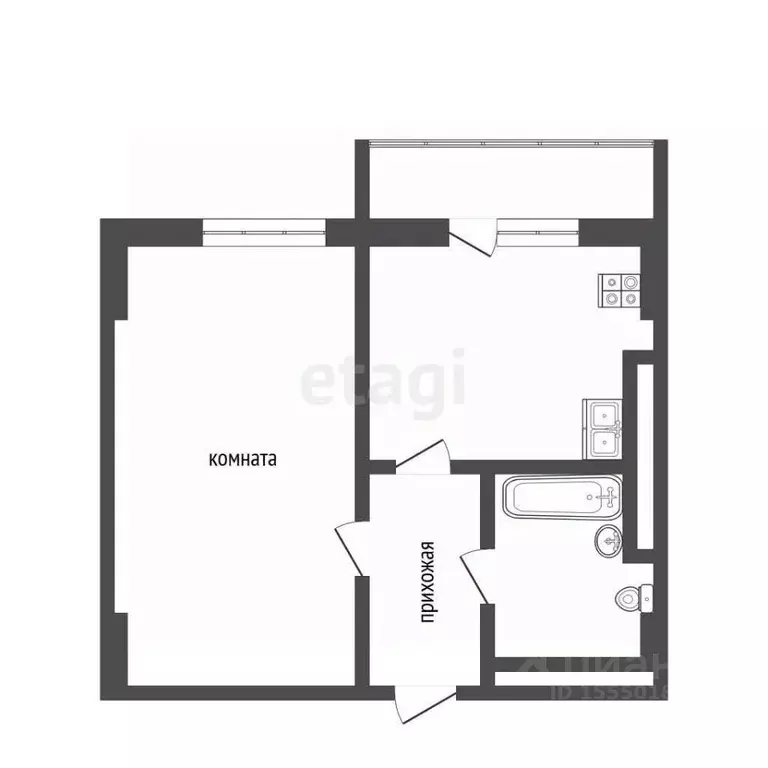 1-к кв. Самарская область, Самара 3-й проезд, 50А (32.0 м) - Фото 2