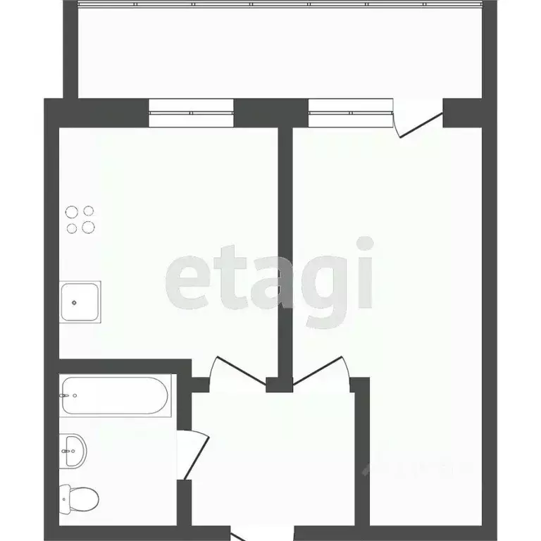 1-к кв. Тюменская область, Тюмень ул. Боровская, 33 (32.9 м) - Фото 1