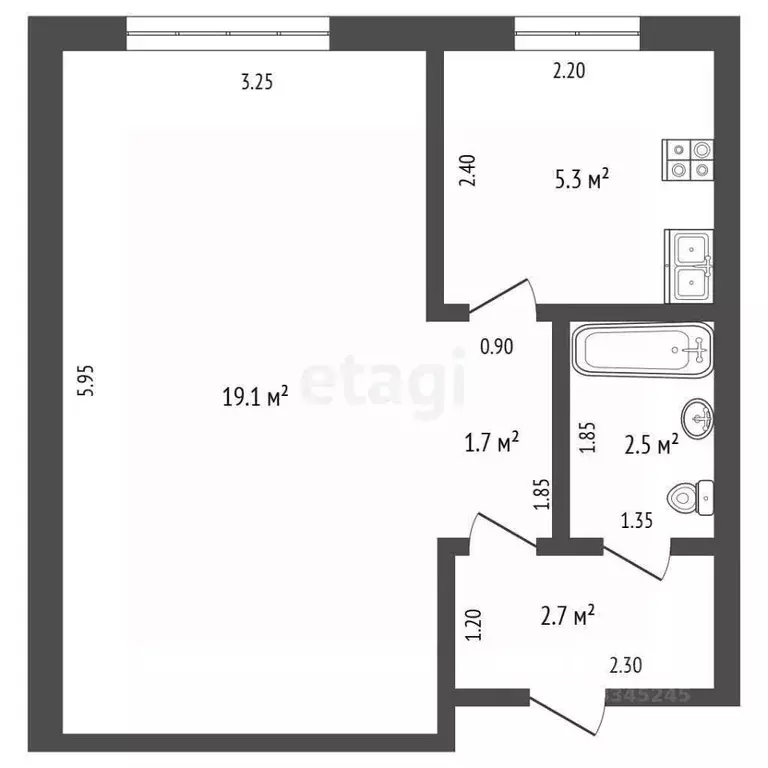 1-к кв. Нижегородская область, Нижний Новгород просп. Ленина, 98А ... - Фото 1