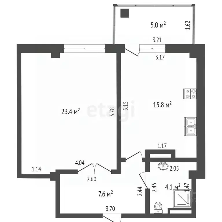 1-к кв. Оренбургская область, Оренбург ул. Поляничко, 12 (48.0 м) - Фото 1