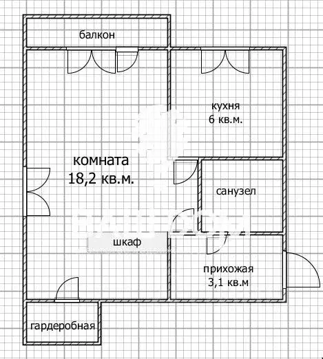 1-к кв. Брянская область, Брянск Литейная ул., 32 (31.0 м) - Фото 1