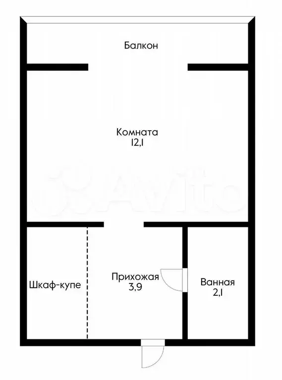 Квартира-студия, 21 м, 2/5 эт. - Фото 0