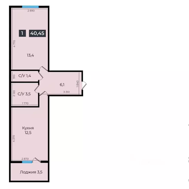 1-к кв. Ставропольский край, Ставрополь ул. Южный обход, 53Б (40.45 м) - Фото 1